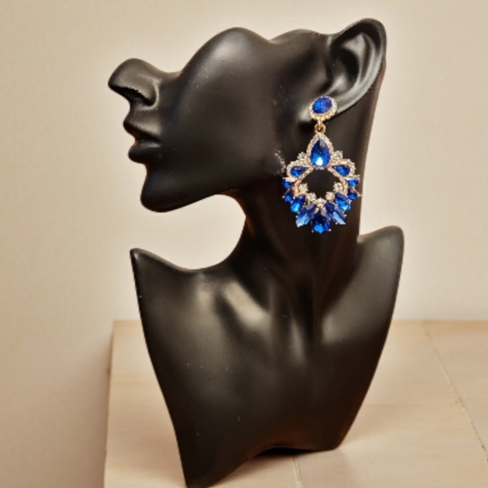 Blue Chandelier Earrings